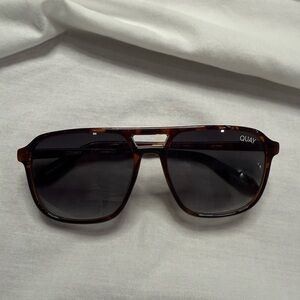 Quay Australia Tortoiseshell Frame Sunglasses with Black Lenses